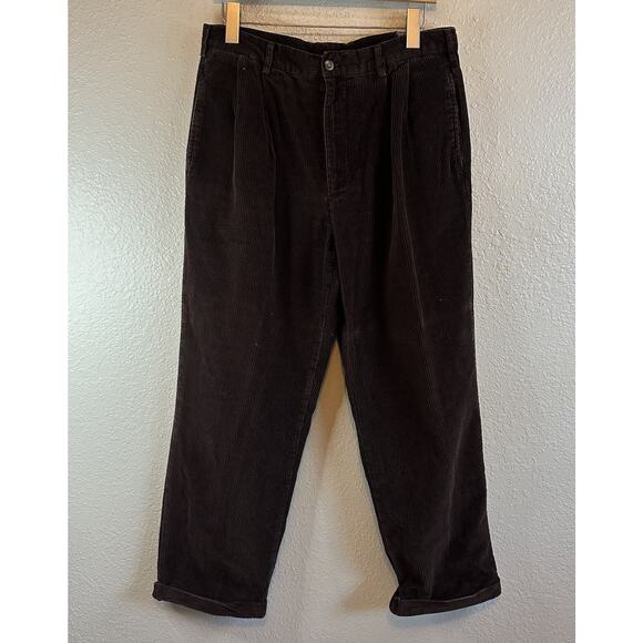 VTG Corduroy Pants Colours Alexander Julian 34* Preppy Grandpacore Pleated Cords - Picture 2 of 11